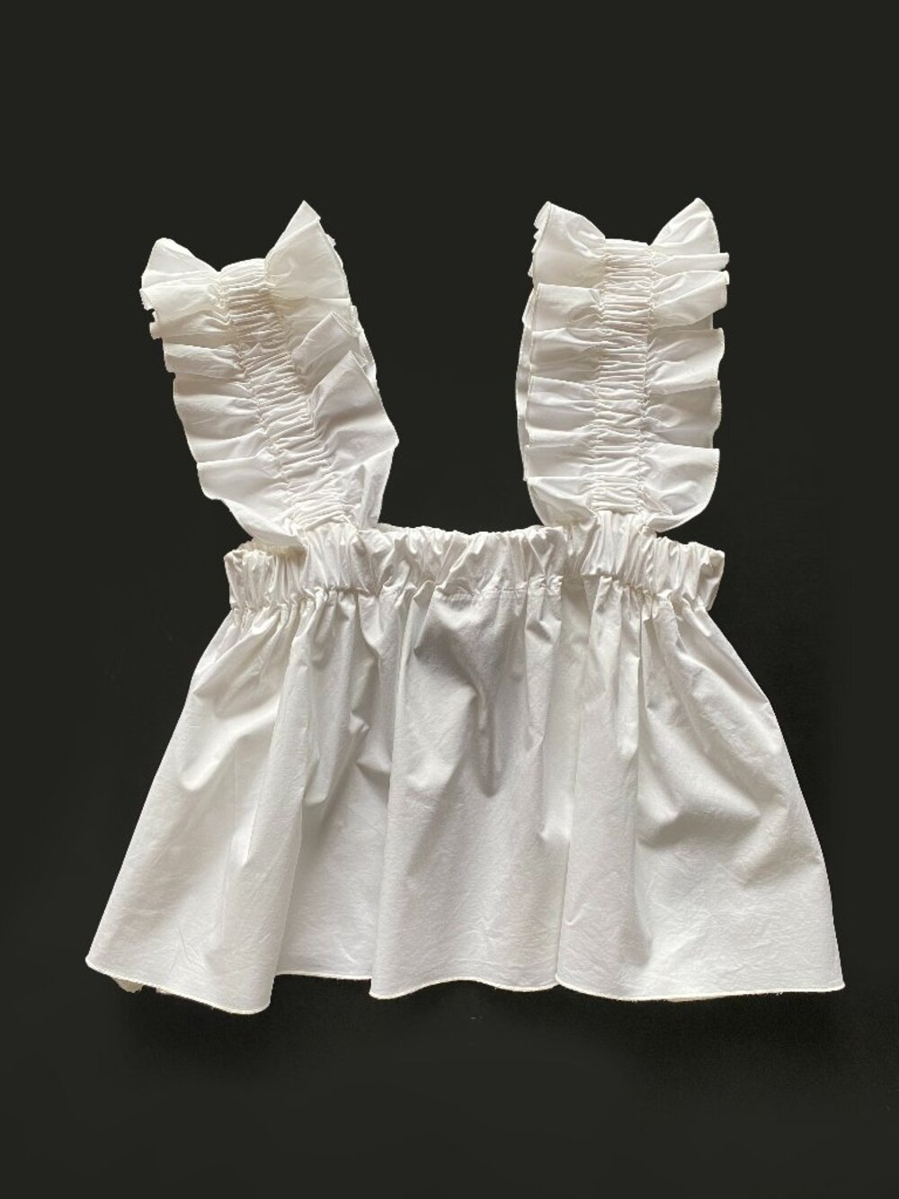 Monica Nera Maya Top White Size M Cotton Blend Boho Babydoll Pullover